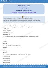 Đề thi học kì 1 Địa lí 10 - Đề số 4